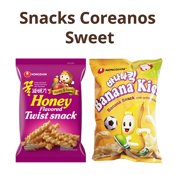 SNACKS COREANOS SWEET - PALITO DE MEL E BANANA KICK