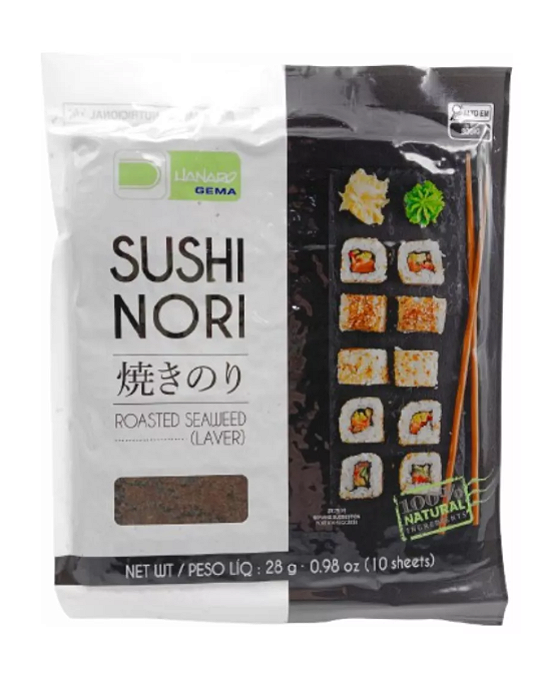 ALGA NORI HANARO - PACOTE 10 FOLHAS