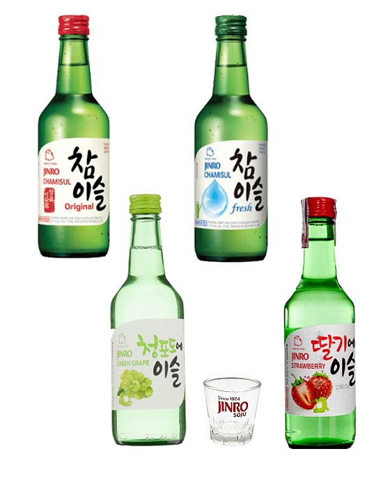 KIT SOJU 2 CLÁSSICOS + 2 SABORIZADOS C/ COPINHO