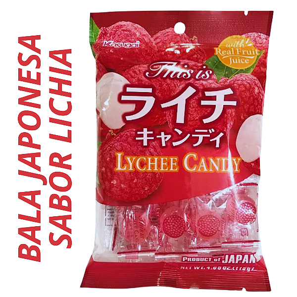 BALA JAPONESA DE LICHIA LYCHEE CANDY KASUGAI – 115G
