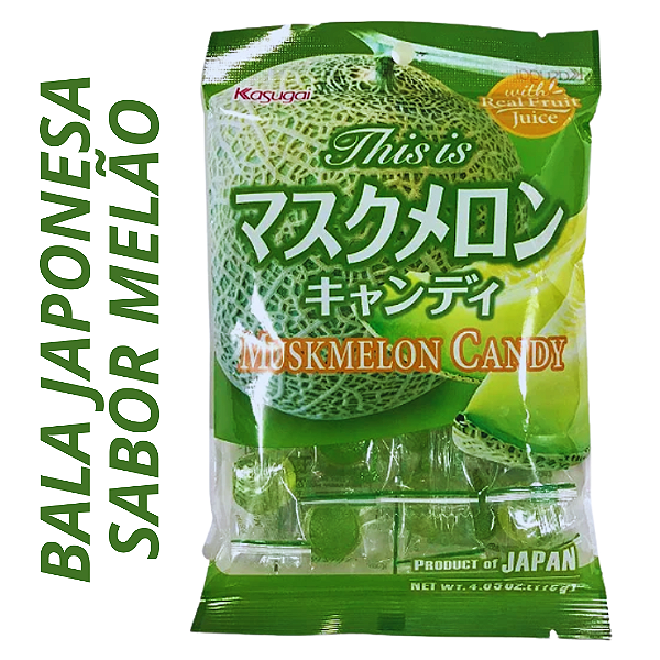 BALA JAPONESA DE MELÃO MUSK MELON CANDY KASUGAI – 115G