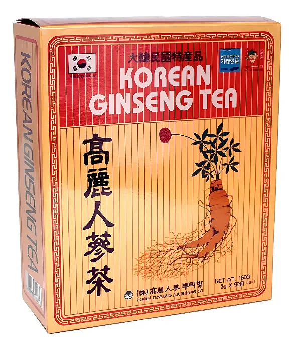 CHÁ COREANO GINSENG - 50 SACHES 150G