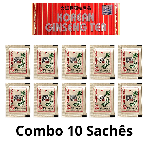CHÁ COREANO GINSENG - 10 SACHÊS