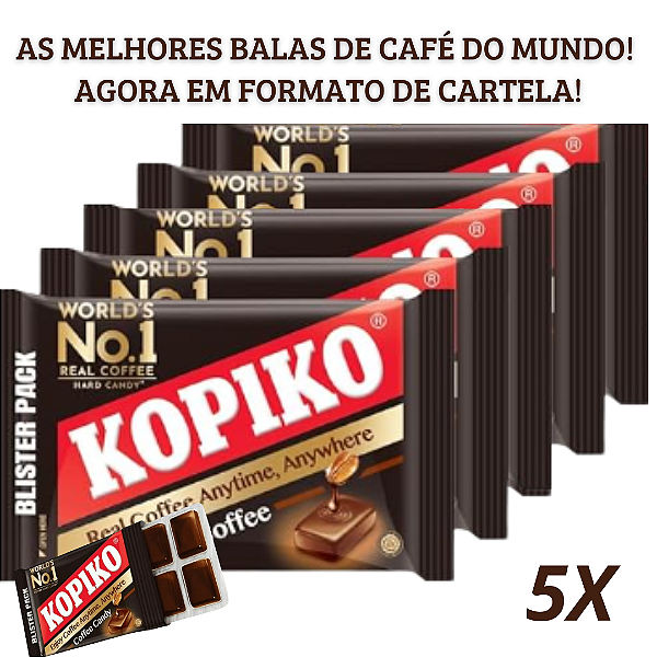 KIT com 5 cartelas Bala Coreana Kopiko | Bala de dorama | Kopiko de cartela | Kopiko em Tablete