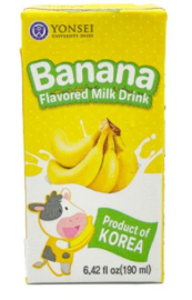 BEBIDA COREANA DE LEITE  SABOR BANANA - EMBALAGEM 190ML