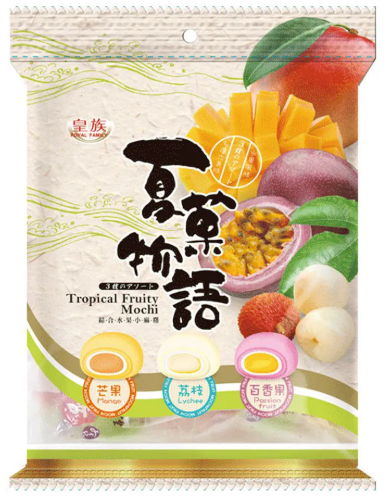 MOTI ROYAL FAMILY RECHEADO FRUTAS TROPICAIS (MARACUJÁ, MANGA, LICHIA) - PACOTE 120G