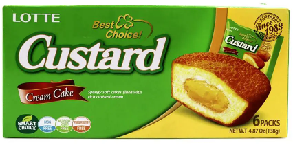 BOLINHO CUSTARD LOTTE 6UNIDADES 138 GRAMAS
