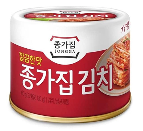 KIMCHI COREANO CONSERVA DE ACELGA APIMENTADA MARCA JONGGA LATA 160G