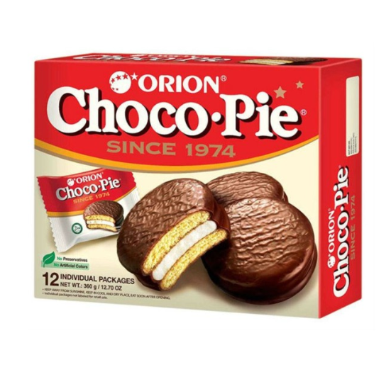 BOLINHO CHOCO PIE LOTTE - ORIGINAL - 168G 12 UNIDADES