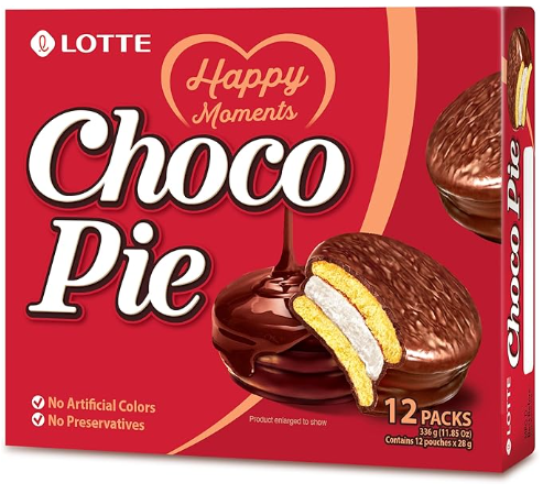 BOLINHO CHOCO PIE LOTTE - ORIGINAL - 168G 12 UNIDADES