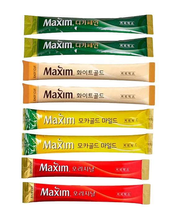 KIT DEGUSTAÇÃO DE CAFÉ PRONTO SOLÚVEL MAXIM COREANO 3 SABORES - 6 SACHÊS