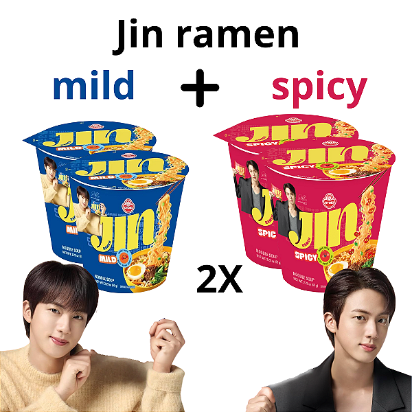 NOVO LAMEN JIN SPICY  E MILD POTES 65G 2X