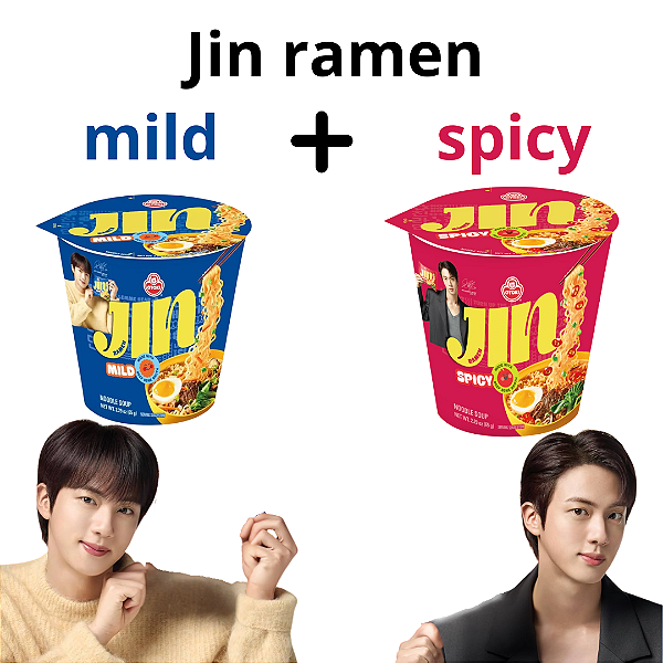 NOVO LAMEN JIN SPICY  E MILD POTES 65G