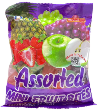 MINI GELATINAS SABOR FRUTAS SORTIDAS - PACOTE 300G