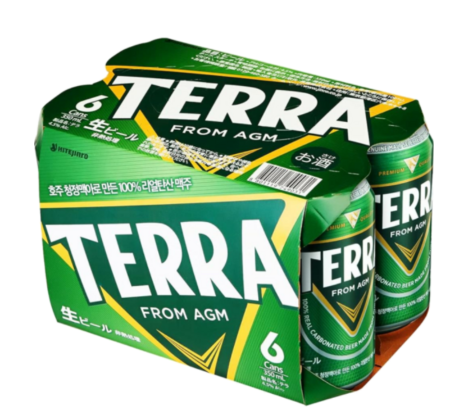CERVEJA COREANA TERRA PACK C/ 6 LATAS 355ML CADA