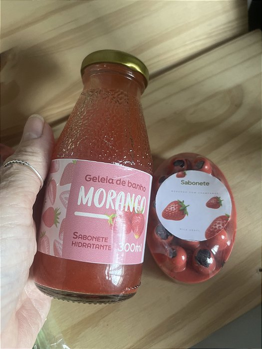 Geleia de banho e sabonete de Morango