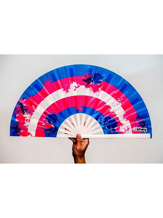 LEQUE PLÁSTICO GRANDE KHEY | LGBT ARCO-ÍRIS TRANS