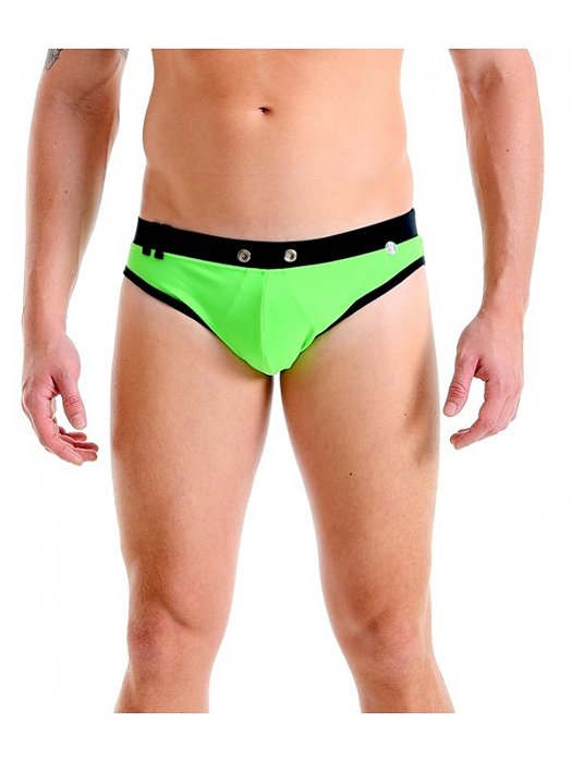Sunga Brief Cut | com bojo - Verde Flúor