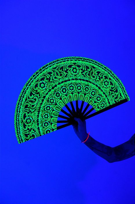 LEQUE PLÁSTICO GRANDE KHEY | ARABESCO NEON