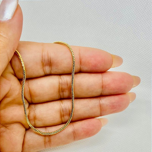 Choker rabo de rato dourado