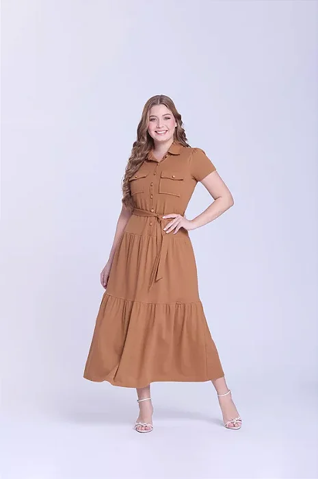 Vestido Carolina Caramelo - Hapuk