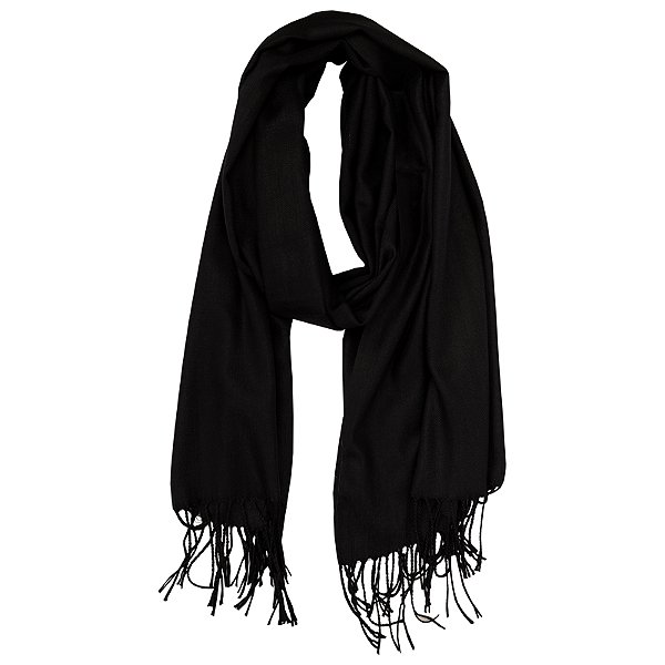 Echarpe Pashmina Viscose Lisa - Preta