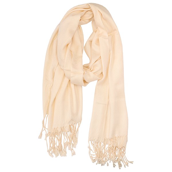 Echarpe Pashmina Viscose Lisa - Off White