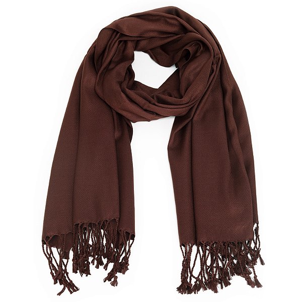 Echarpe Pashmina Viscose Lisa - Café