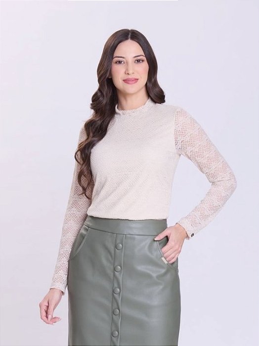 BLUSA SILVIA BEGE - HAPUK