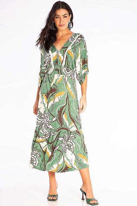 Vestido Floral Verde Paradise
