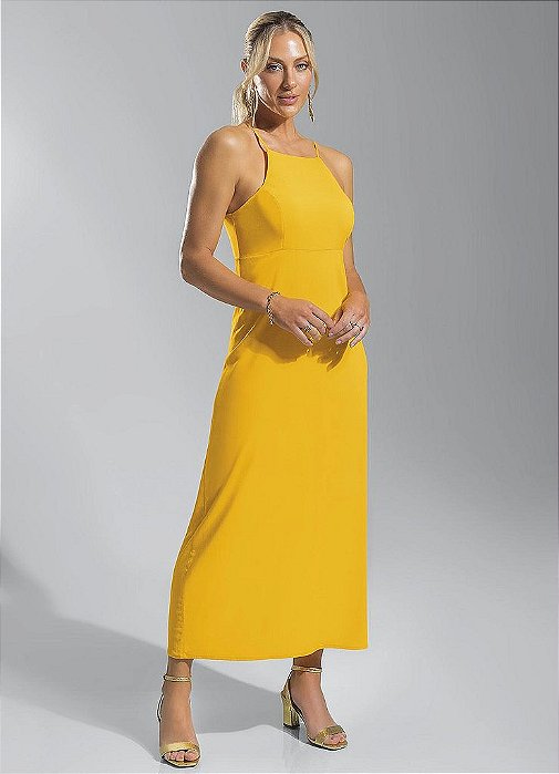 Vestido Longo Alças Finas