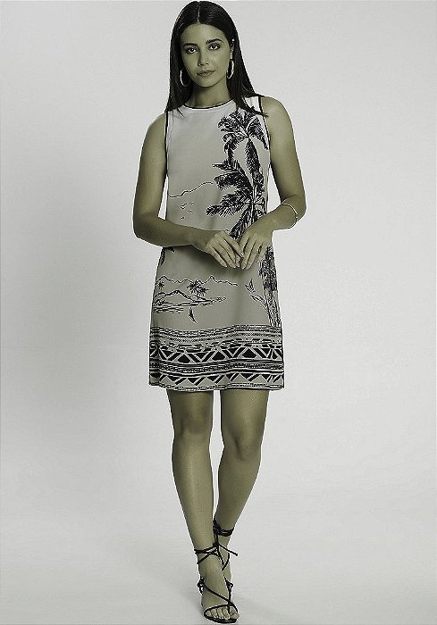 Vestido Curto em Malha