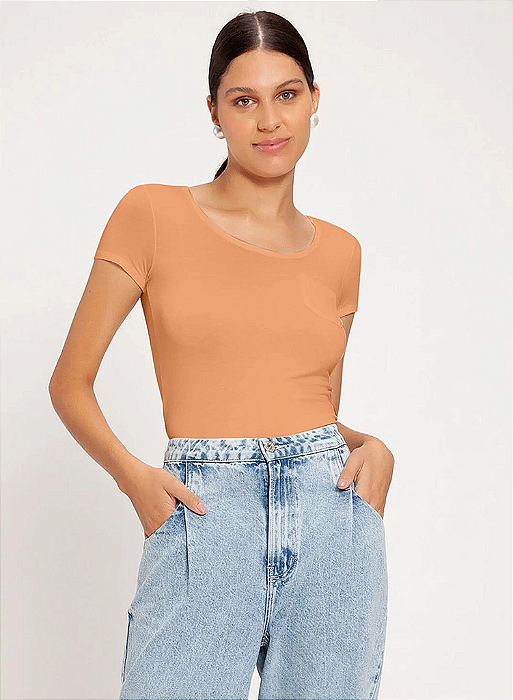 Blusa Básica Mullet com Bolso
