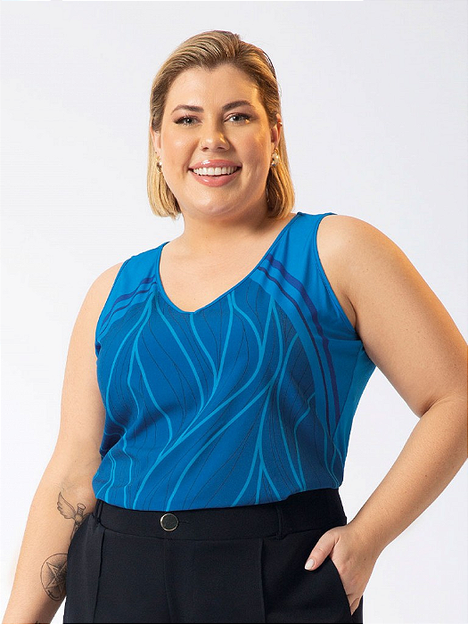 Regata Plus Size Estampa Sublimática