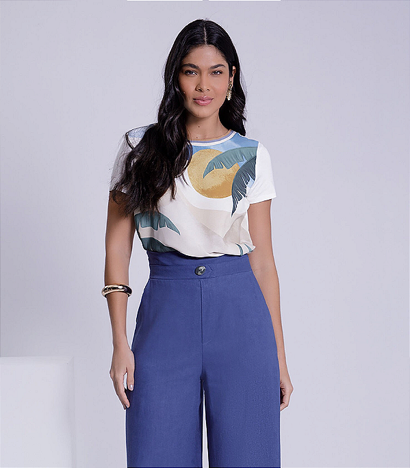 Blusa Estampada em Malha