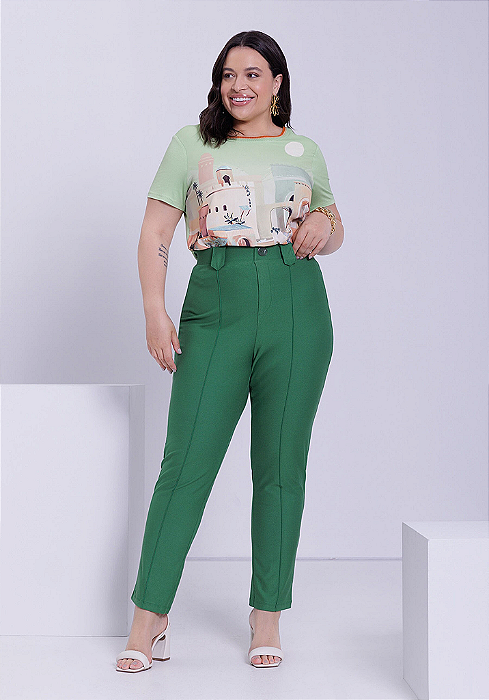 Blusa Manga Curta Plus Size