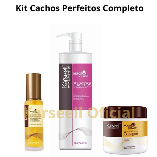 kit Cachos Perfeitos máscara, Ativador e Óleo