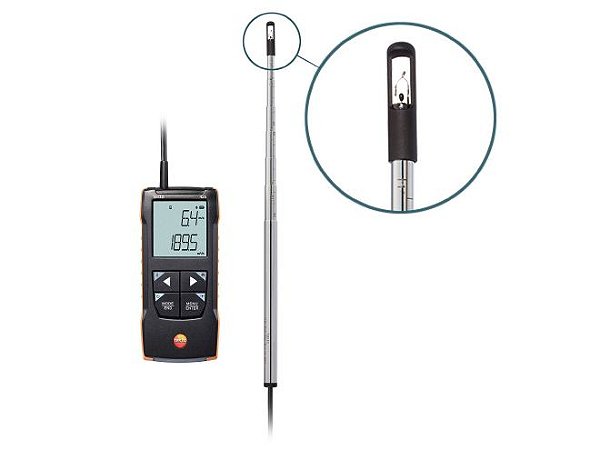 Anemômetro de Fio Quente Digital com Conexão de Aplicativo - Testo 425