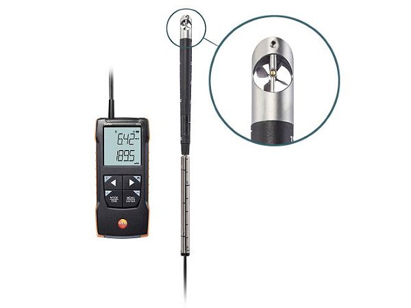 Anemômetro Digital de Palhetas de 16mm com Conexão por Aplicativo - Testo 416
