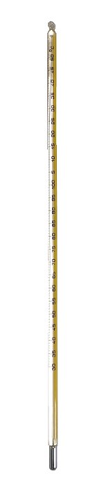 Termômetro Tipo II +30 +150 : 0,5C HG Redondo  Amarelo 310+5mm - Incoterm 5183.1.1 (Certificado de Verificação INMETRO)