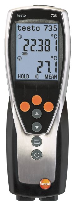 Instrumento de Medição de Temperatura de 3 Canais TPTipo K/T/J/S/Pt100 - Testo 735-1
