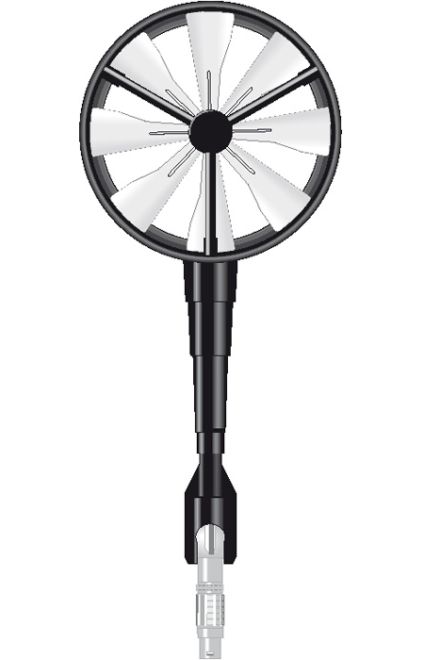 Sonda Molinete de Velocidade do Ar (0,1 a 15 m/s) - 100 mm Diâmetro - Testo 0635 9340