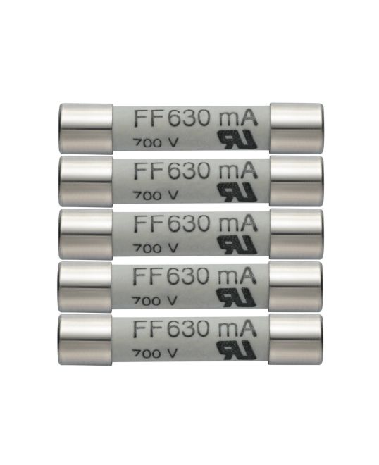 Fusíveis Sobressalentes de 630 mA / 600 V - 5 itens - Testo 0590 0007