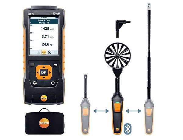 Combokit 2 Delta para Fluxo de ar com Bluetooth - Testo 440
