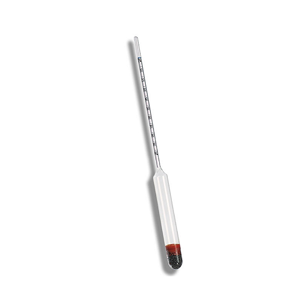 Densímetro para Sacarômetros Plato 0/3:0,05g/ml 390MM calibrados a 20ºC Incoterm 6014