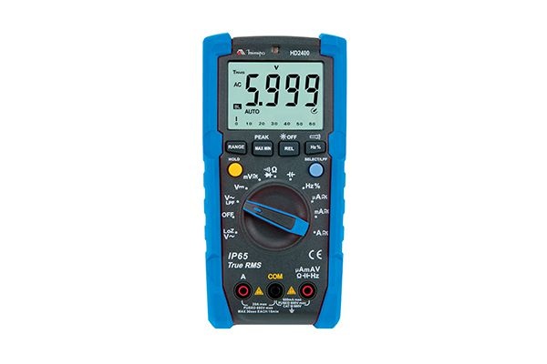 Multímero Digital CAT III 600V, True RMS , LoZ, IP65, Teste de Queda 2m, TEMP - Minipa HD2400