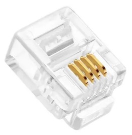 Plug Conector Modular Rj11 - Telefonia - (6×4) – caixa com 10 Unidades