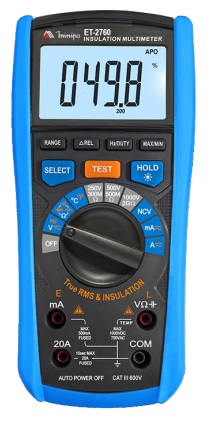 Multímetro Megômetro 1kv CAT III 600V True RMA Minipa ET-2760