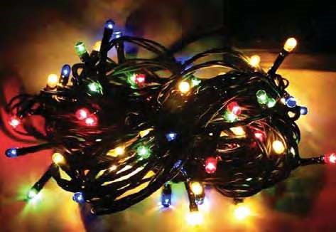 Pisca de Natal 50 Leds colorido 8 Funções 5 Metros fio verde bivolt.