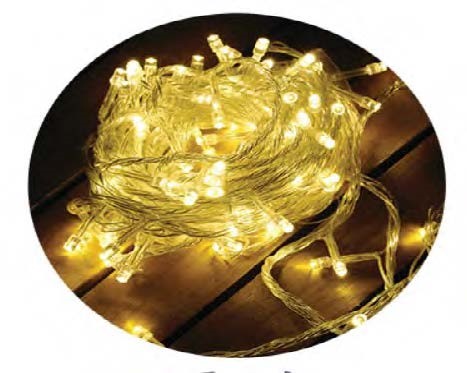Pisca de Natal 100 Leds Branco Quente 8 Funções 10 Metros fio transparente 220V.